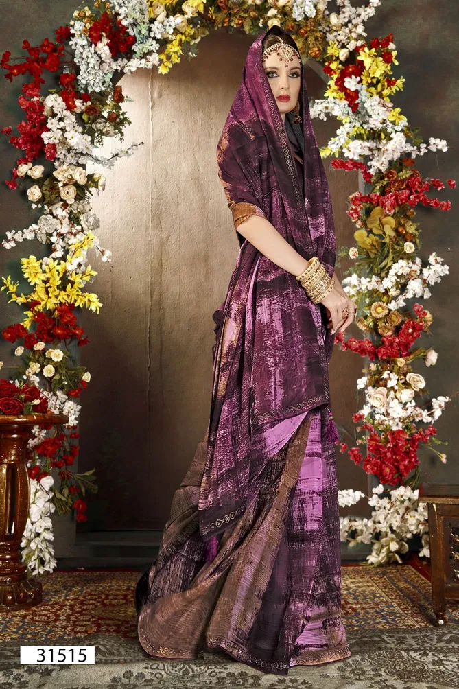 Arnika Vol 9 By Vallabhi Georgette Abstract Printed Saree Suppliers In India